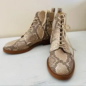 Sam Edelman | Shoes | New Sam Edelman Nina Snakeskin Combat  display picture 1
